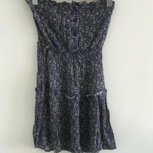 Strapless floral dress